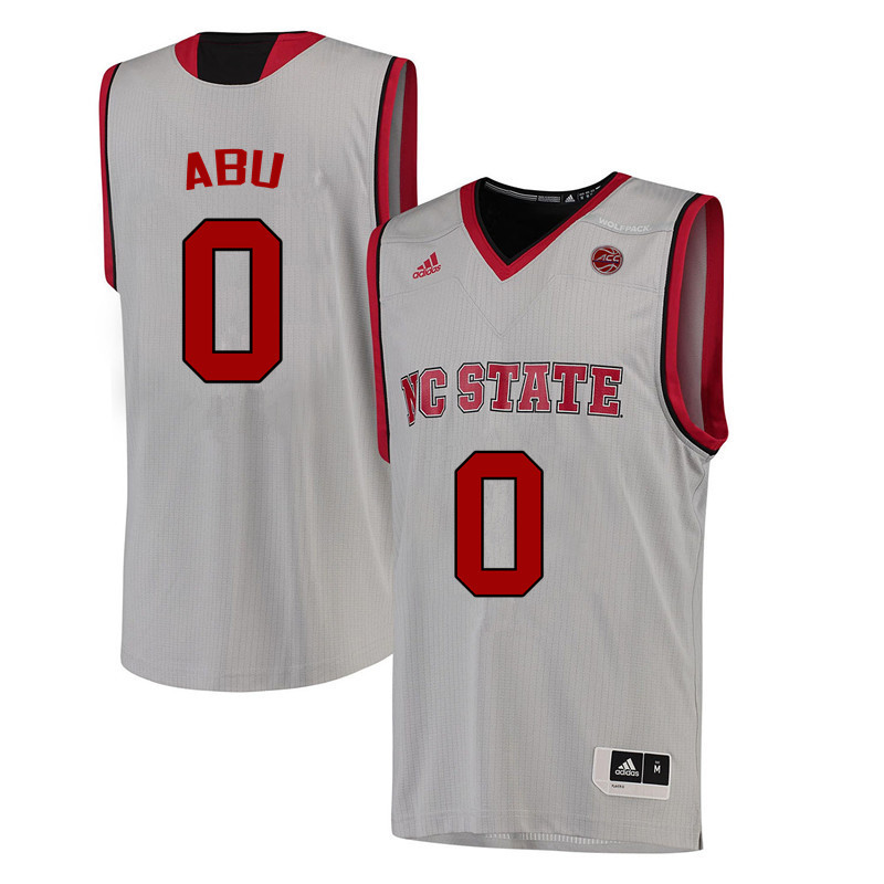 Men NC State Wolfpack #0 Abdul-Malik Abu College Basketball Jerseys-White